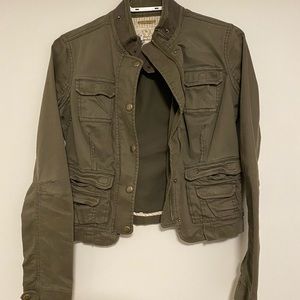 Olive / khaki green bomber style jacket
